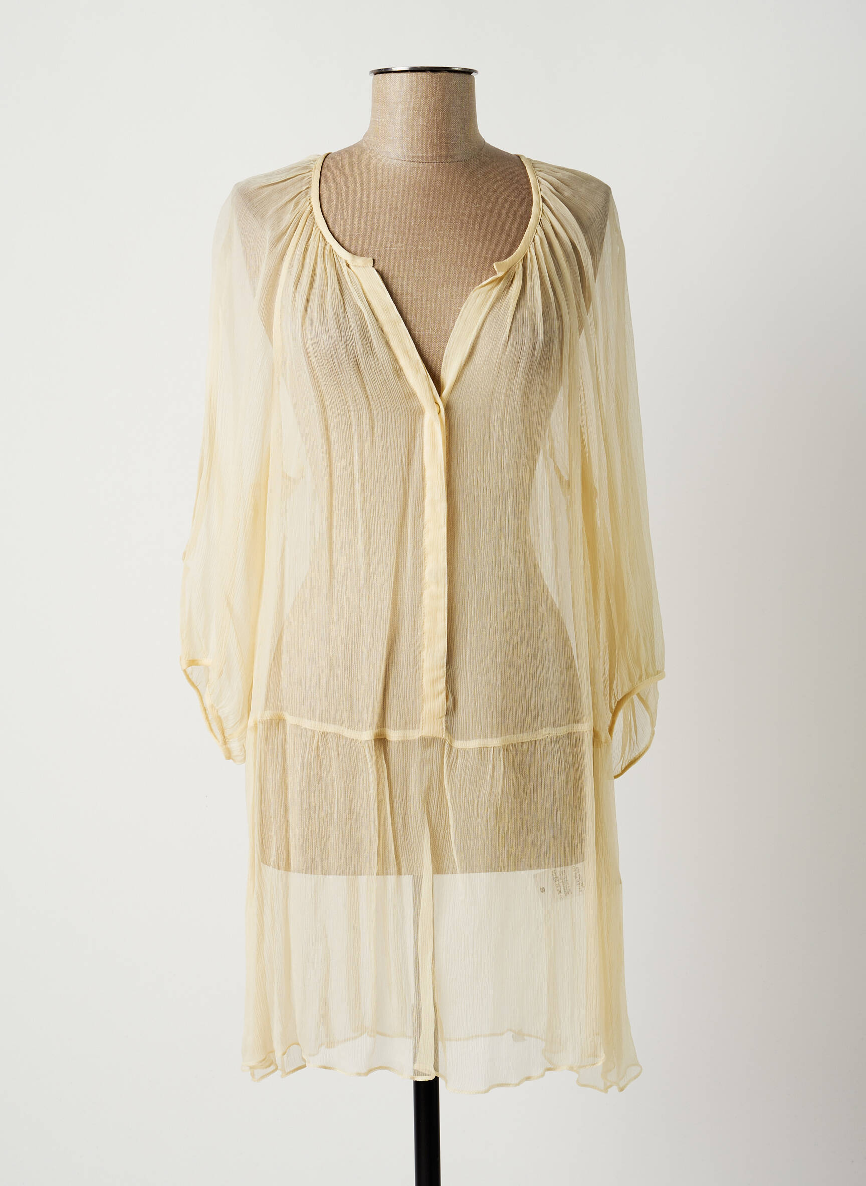 Lauren Vidal Tuniquemanchelongue Femme couleur beige