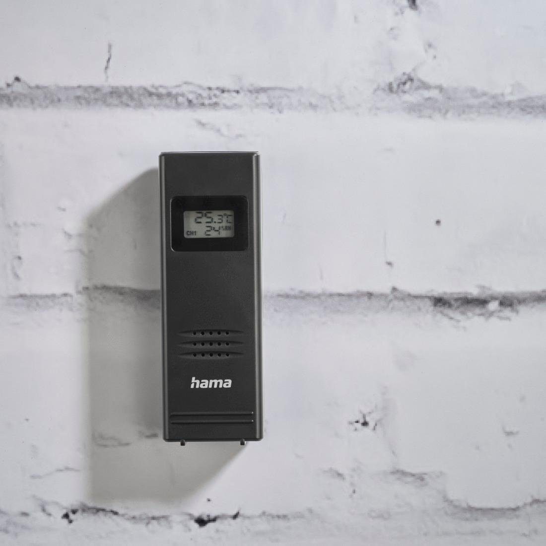 Hama Wetterstation Funk mit Außensensor Wettervorhersage USB-Ladefunktion Wetterstation