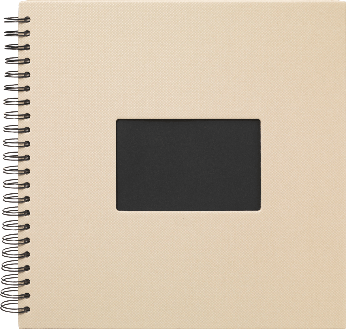 Fotoalbum Profi 30x30 cm, Beige mit schwarzen Innenseiten, 1 St