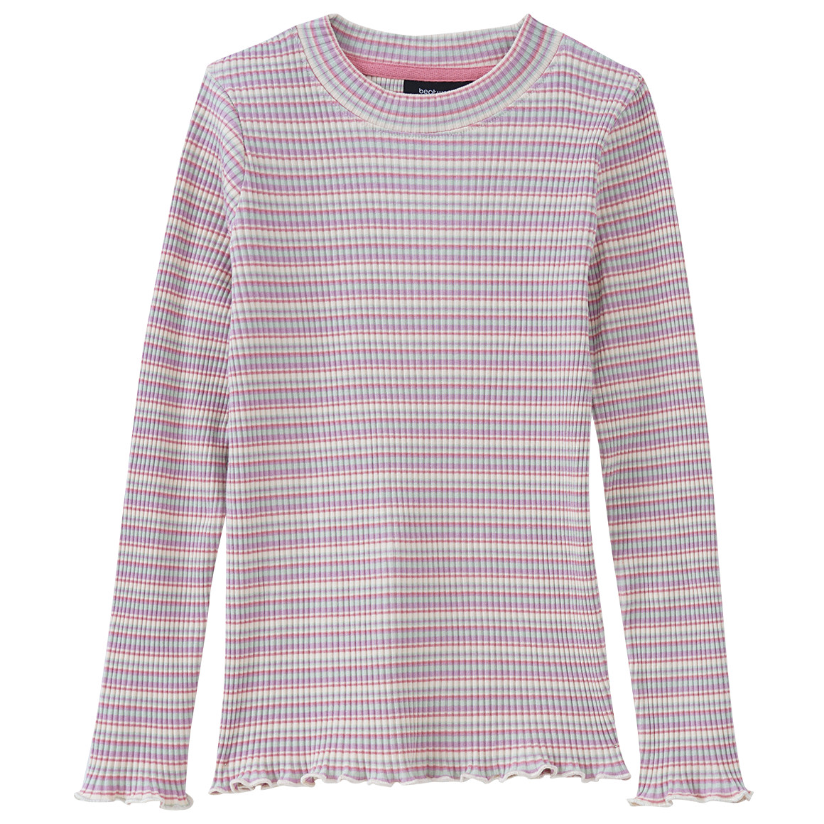 Mädchen Langarmshirt gerippt