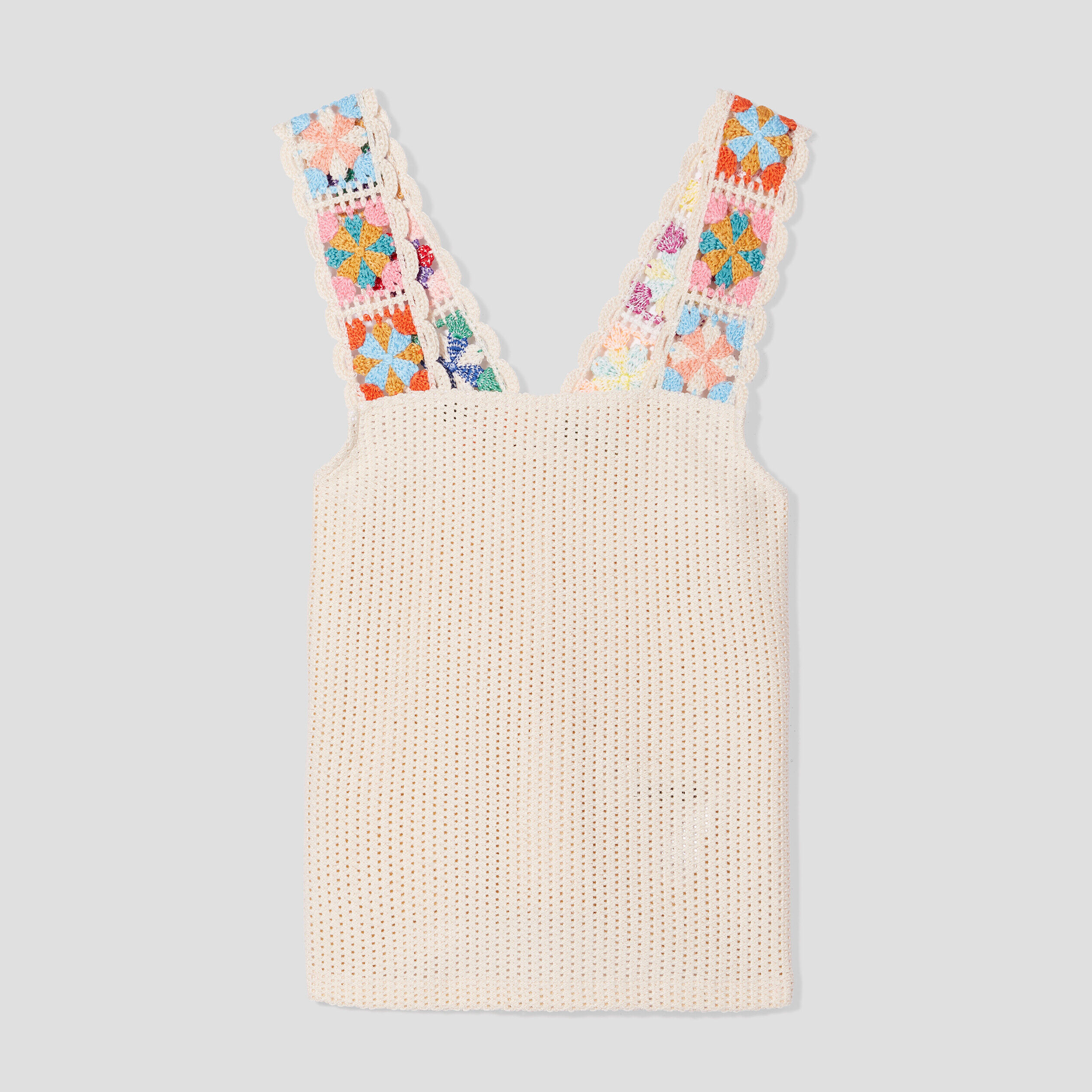 Débardeur bretelles en crochet ecru femme | Cache Cache
