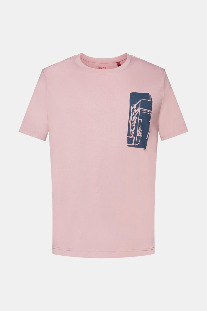 T-Shirt mit Frontprint, 100% Baumwolle