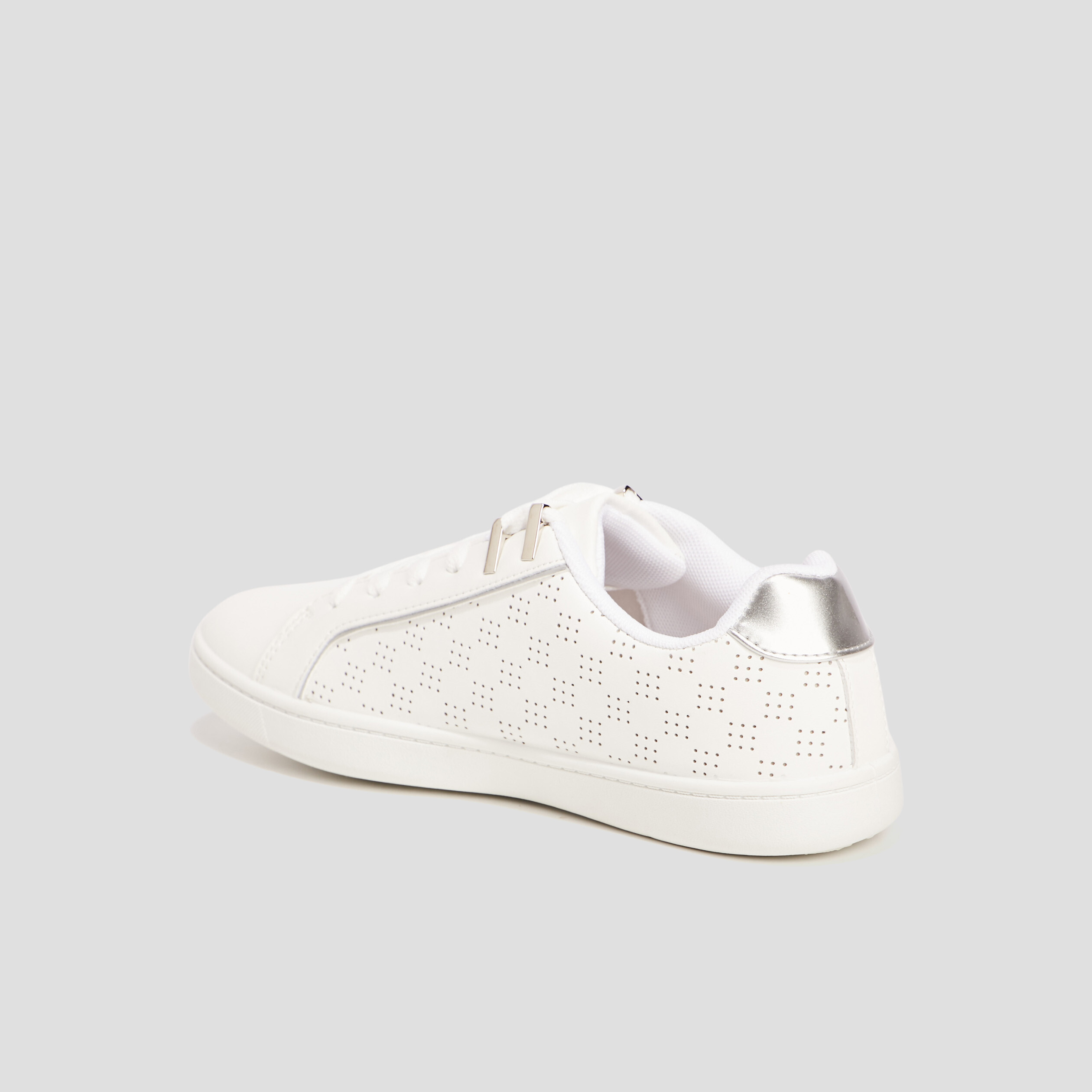 Baskets tennis à lacets Creeks blanc femme | La Halle