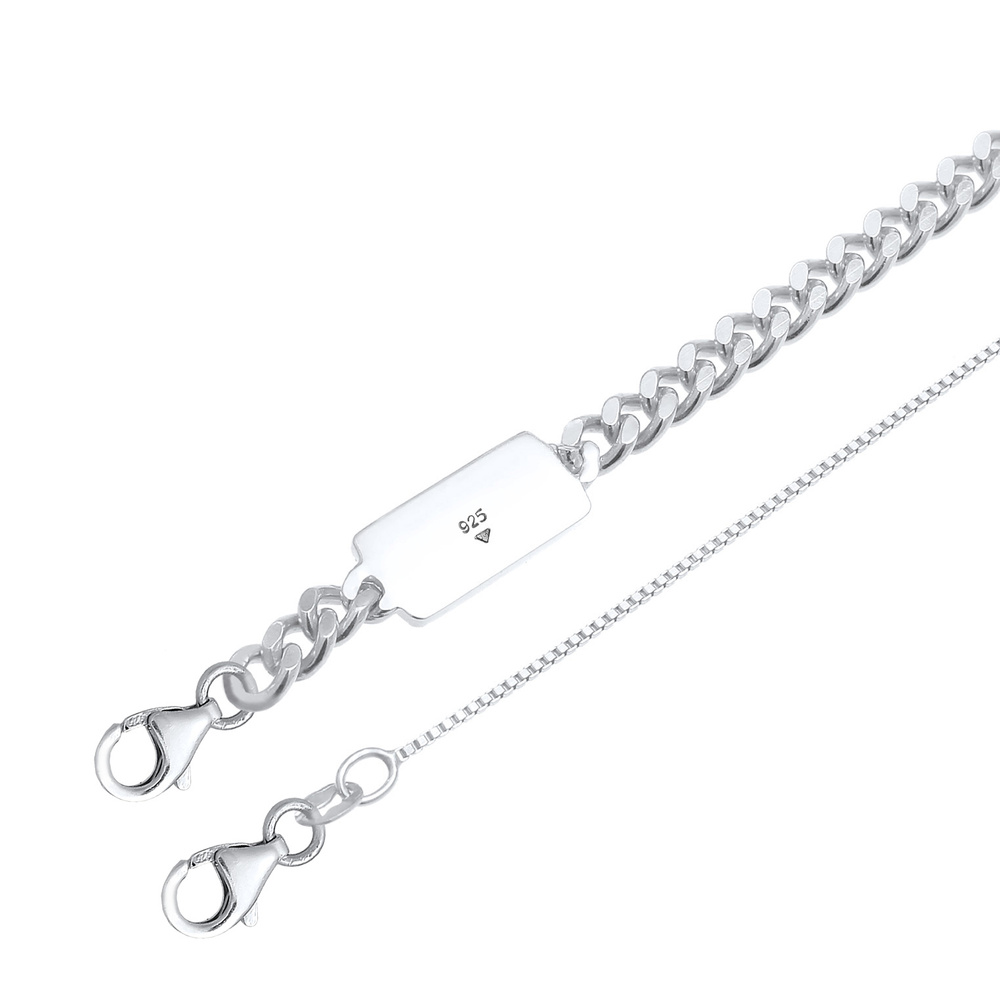 KUZZOI KUZZOI Collier Les hommes fixent la tendance de base des blogueurs de Panzerkette collier