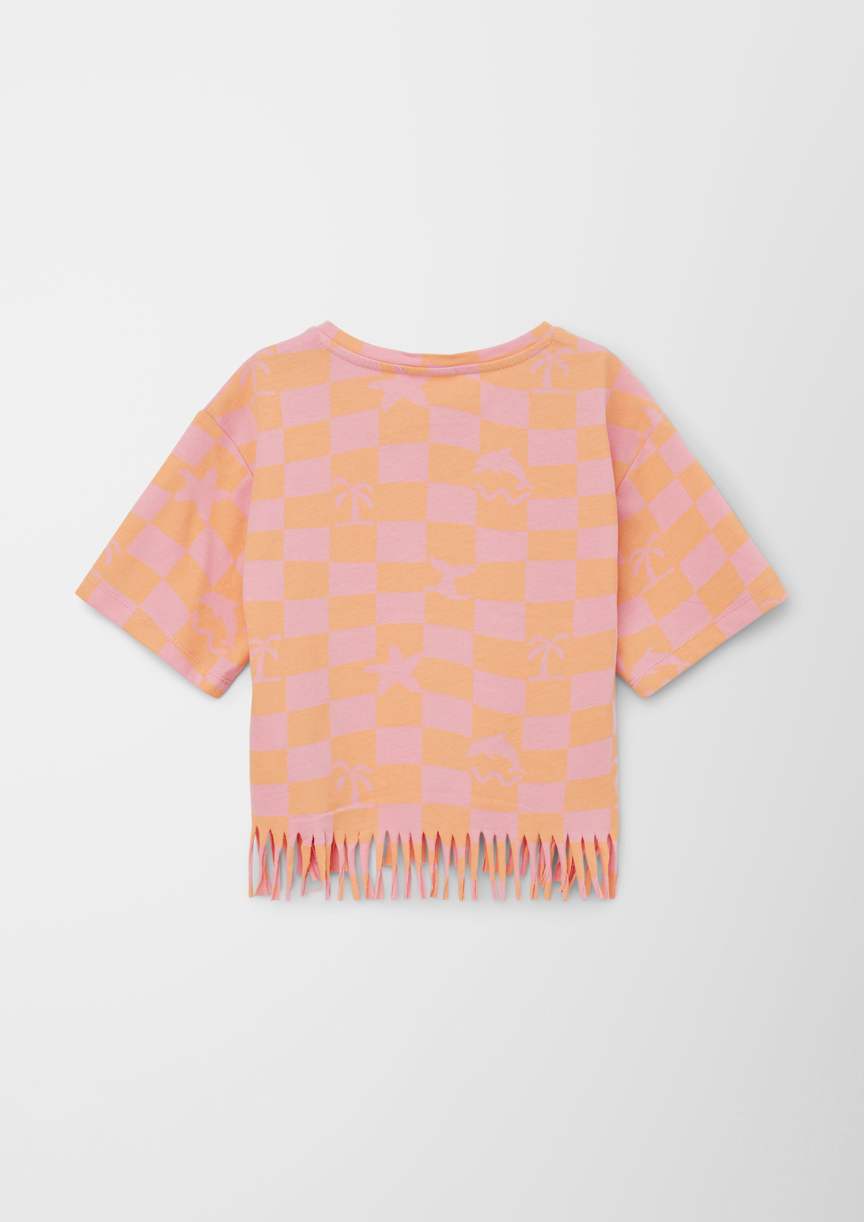 T-Shirt mit Fransensaum  2130576-43A0