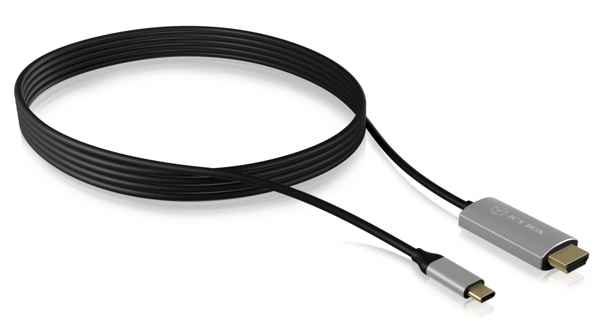 ICY BOX IB-CB020-C, USB Type-Czu HDMIKabel HDMI®, HDCP 2.2
