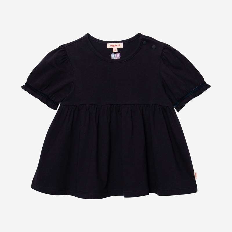 T-shirt bébé fille manches ballon bleu Catimini