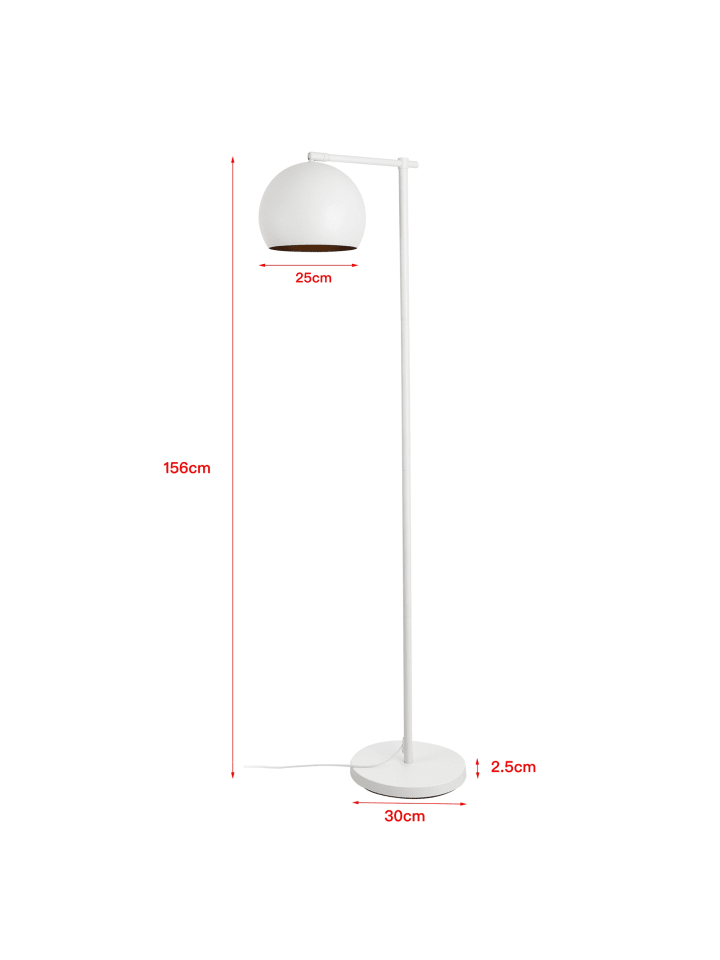 lux.pro Stehleuchte Skiptvet in Weiß (H)156cm (B)30cm (T)30cm günstig kaufen onesize