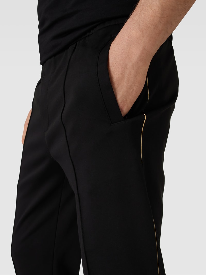 Sweatpants mit elastischem Bund Modell 'Lamont' in schwarz
