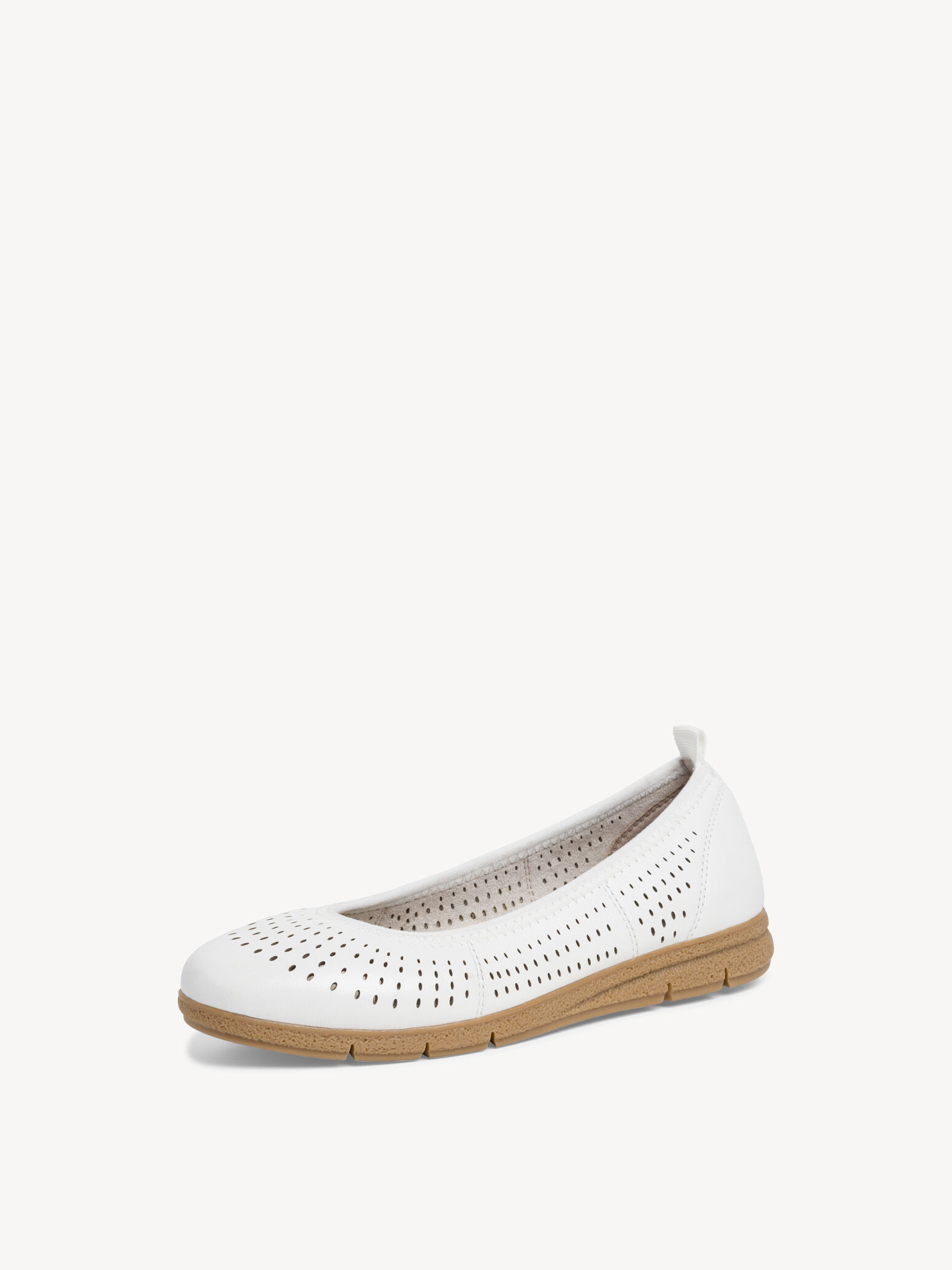 Ballerine en cuir - blanc