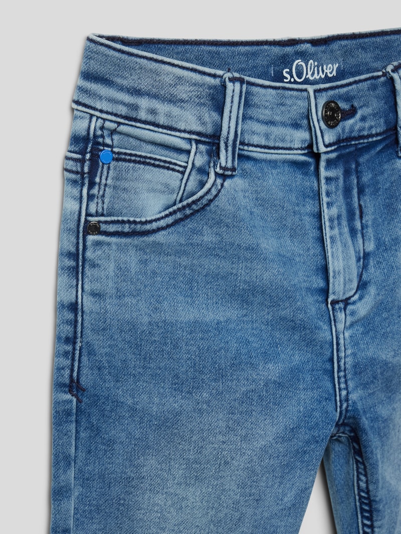 Slim Fit Jeans im 5-Pocket-Design in blau