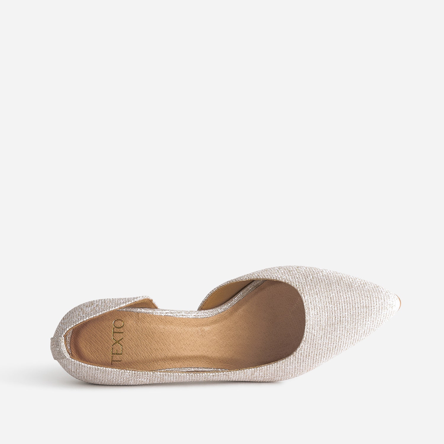 Stiletto TEXTO beige pailleté