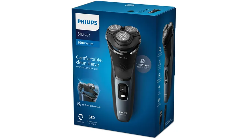 PHILIPS Shaving 3 Heads S3144/00 dunkelblau