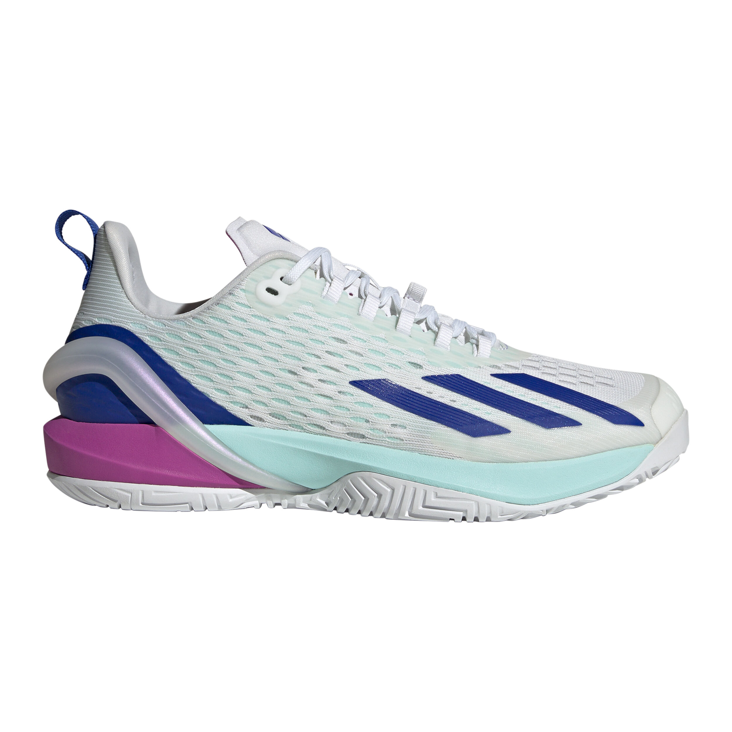 Adizero Cybersonic Allcourtschuh Herren - Weiß, Mint