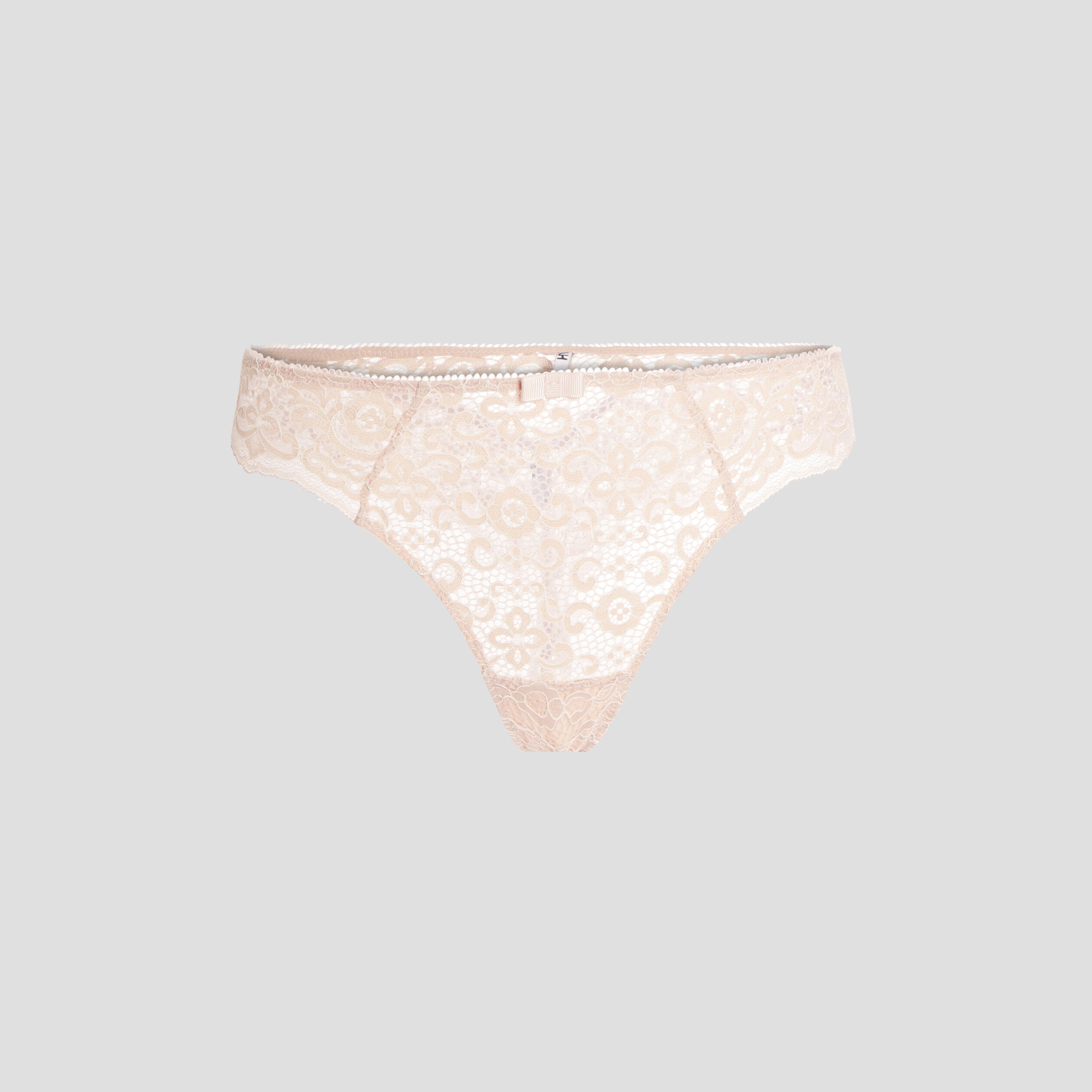 Tanga en dentelle rose clair femme | La Halle
