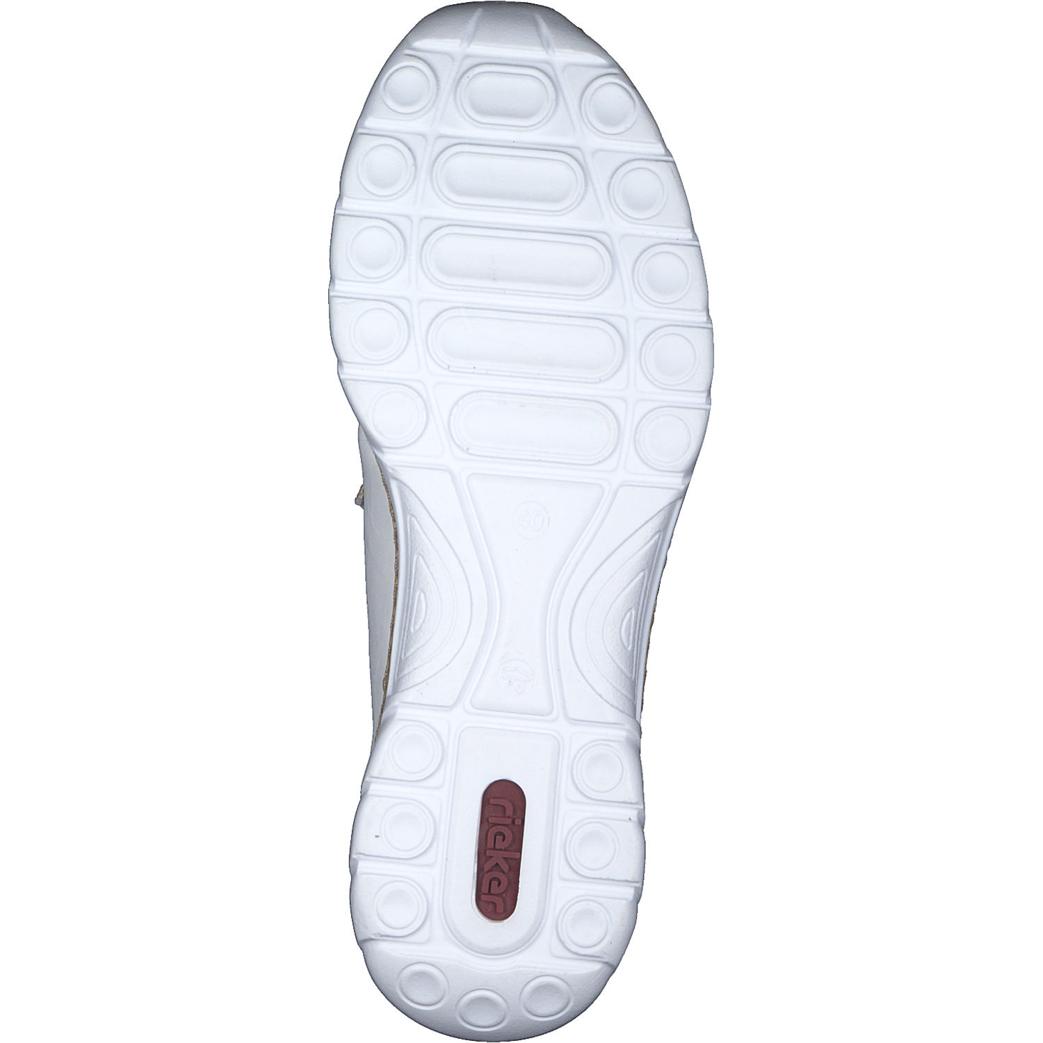 Rieker N4253, Schnürschuhe, Damen, perle/weiss/perlcreme