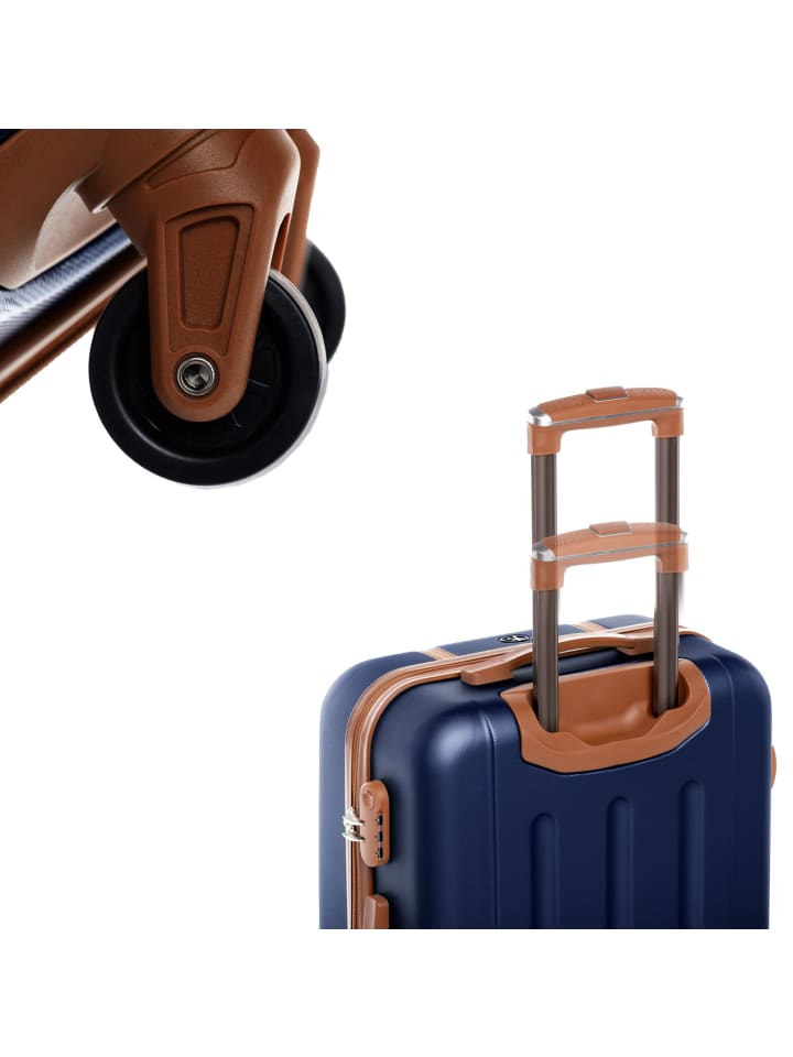 FERGÉ Kofferset Hartschale 5-teilig Koffer Set Reisegepäck MILANO in dunkelblau günstig kaufen onesize