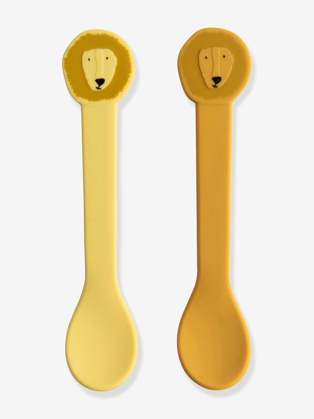 Lot de 2 cuillères 1er âge TRIXIE Animal en silicone mrs rabbit