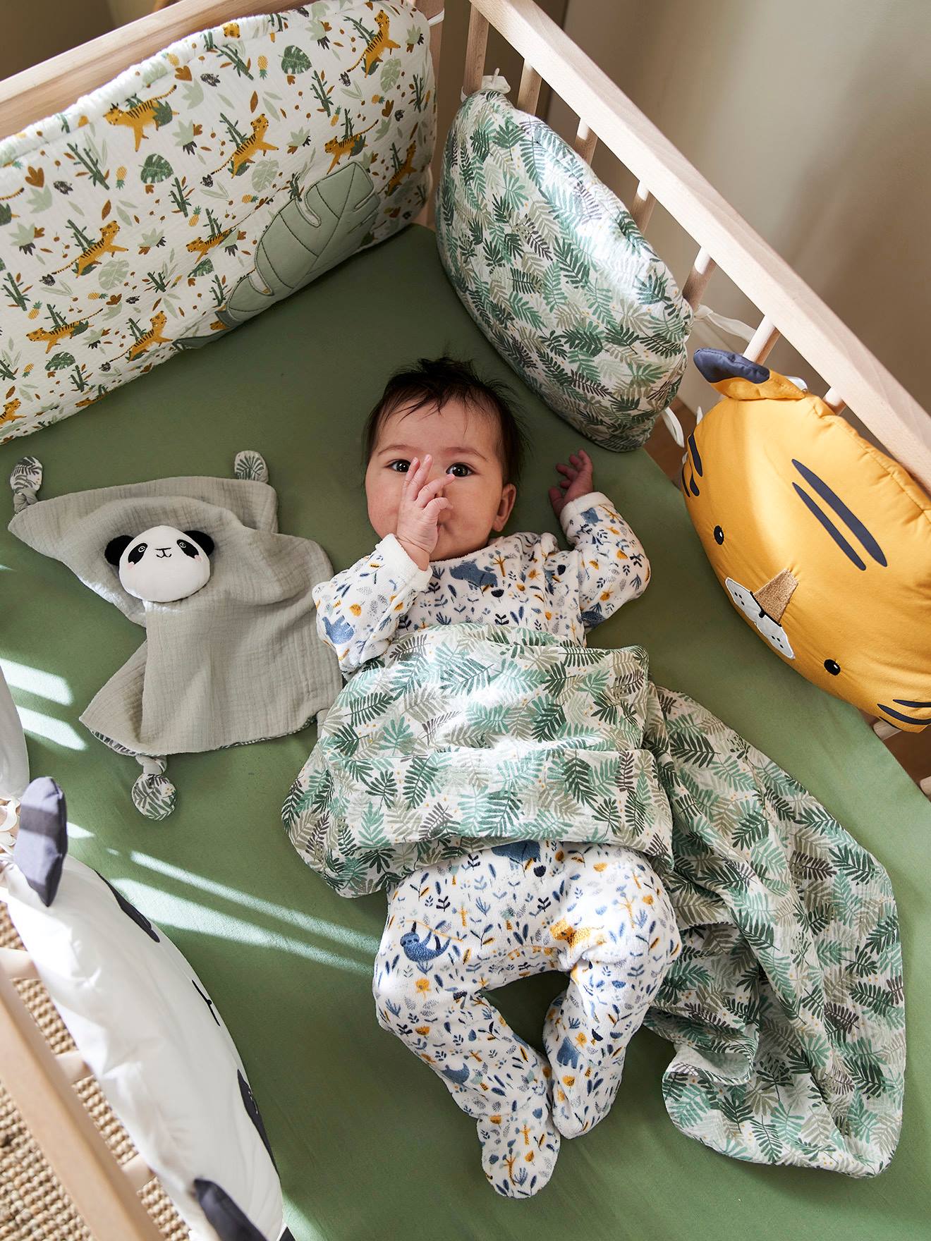 Vertbaudet Baby Bettumrandung / Polster für Laufgitter PANDAFREUNDE Oeko-Tex - mehrfarbig