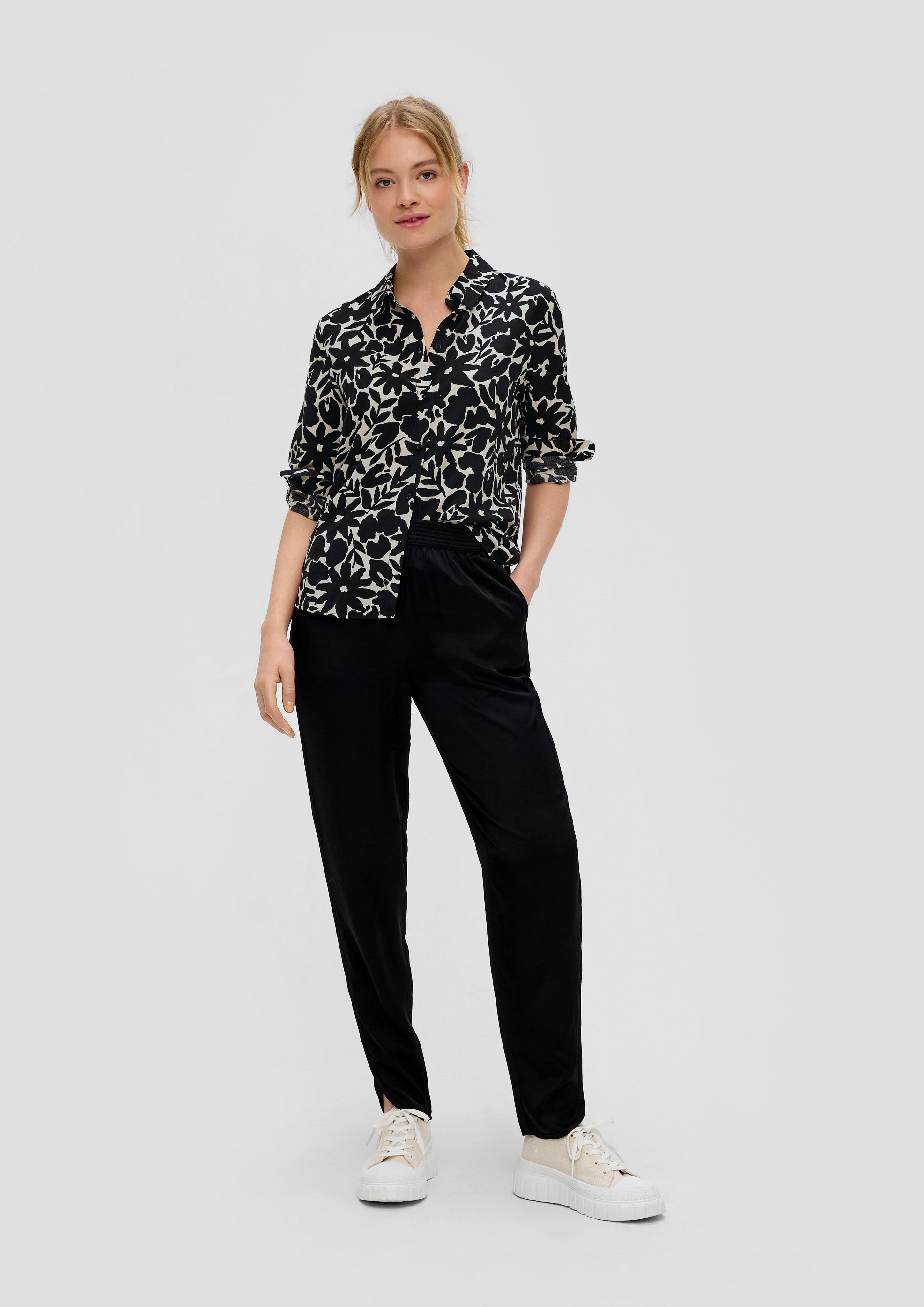 Gemusterte Bluse aus Viskose  2142216-99A5