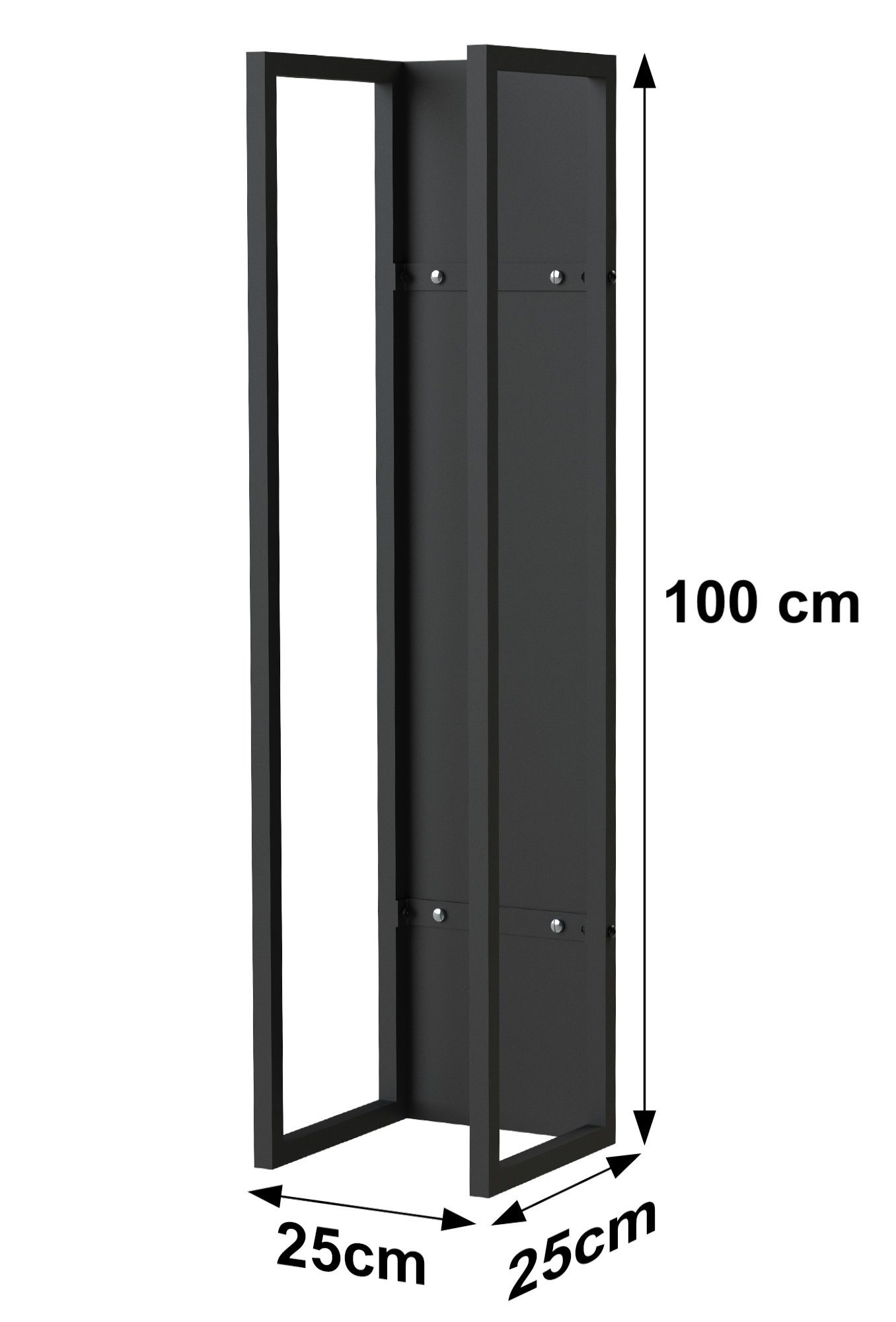 DanDiBo Kaminholzregal DanDiBo Kaminholzregal Metall Schwarz Kaminholzständer 100 - 120 cm