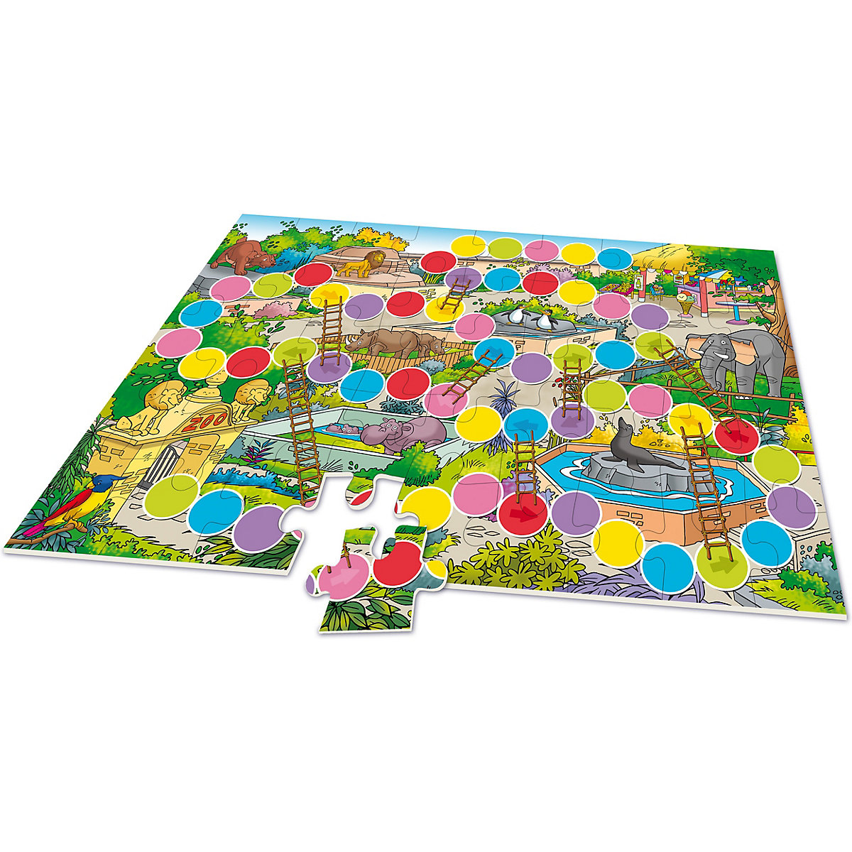 XXL Puzzle Zoo 2 in 1 mit Spiel