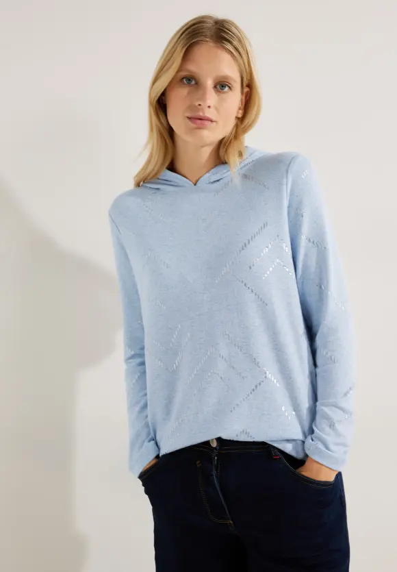 CECIL Hoodie Shirt mit Folienprint