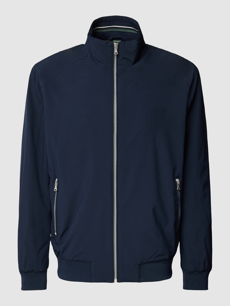 Jacke mit Stehkragen in marineblau