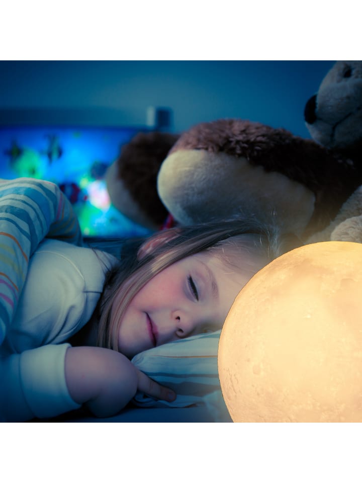 relaxdays Mondlampe 3D 2 Farben in Weiß Ø 15cm günstig kaufen onesize
