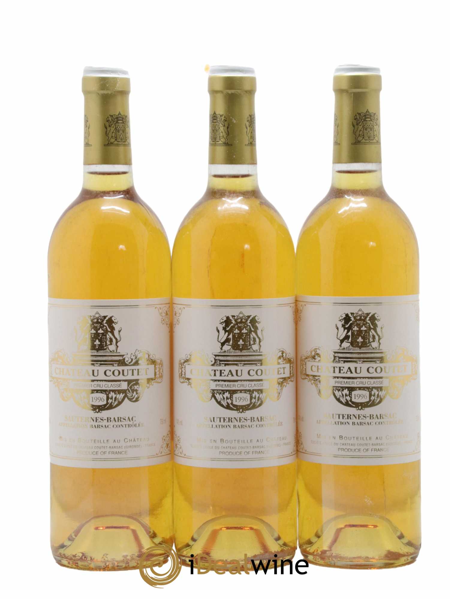 Château Coutet 1er Grand Cru Classé  1996 - Lot de 6 Bouteilles