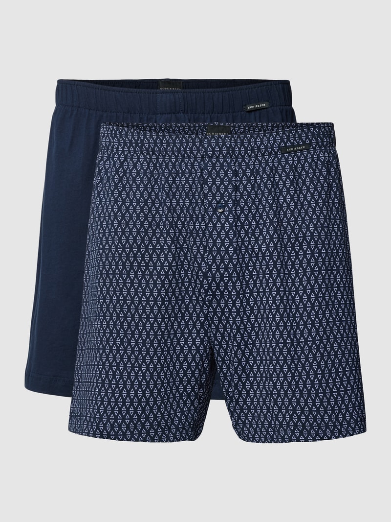Boxershorts mit Label-Detail im 2er-Pack in marineblau