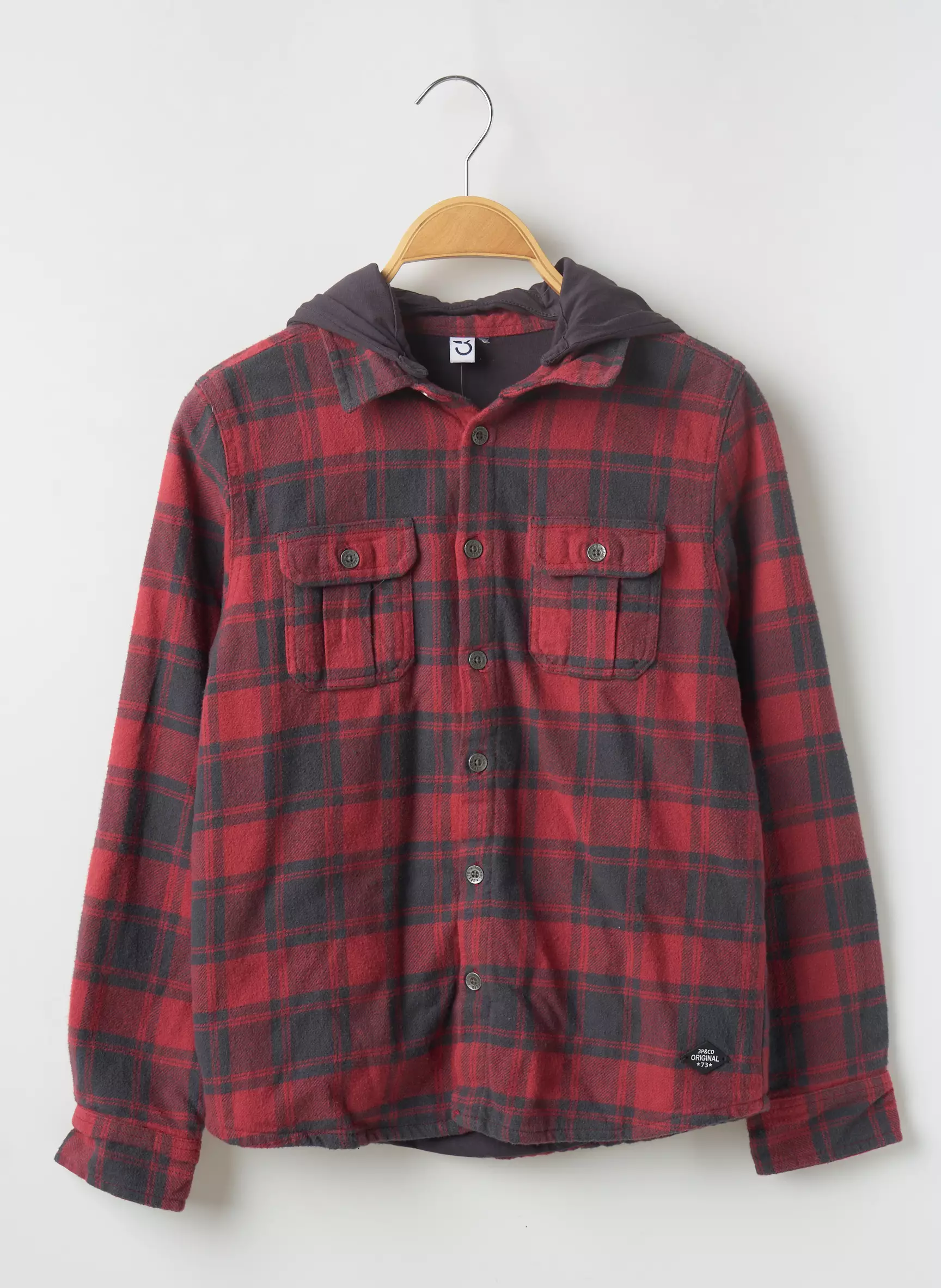 3 Pommes Vestecasual Garcon couleur rouge