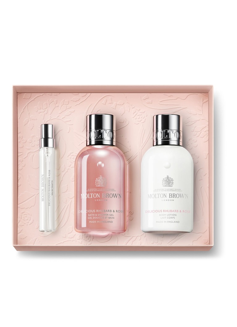 Molton Brown Delicious Raparperi & Ruusu Matkakokoelma - hoitosetti