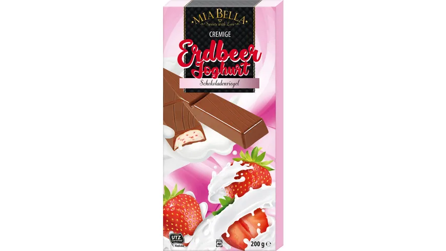 MIA BELLA Schokoladenriegel Erdbeer Joghurt 200 g