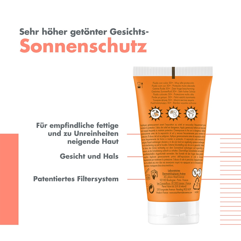 AVENE Cleanance Sonnenfluid SPF 50+ getönt