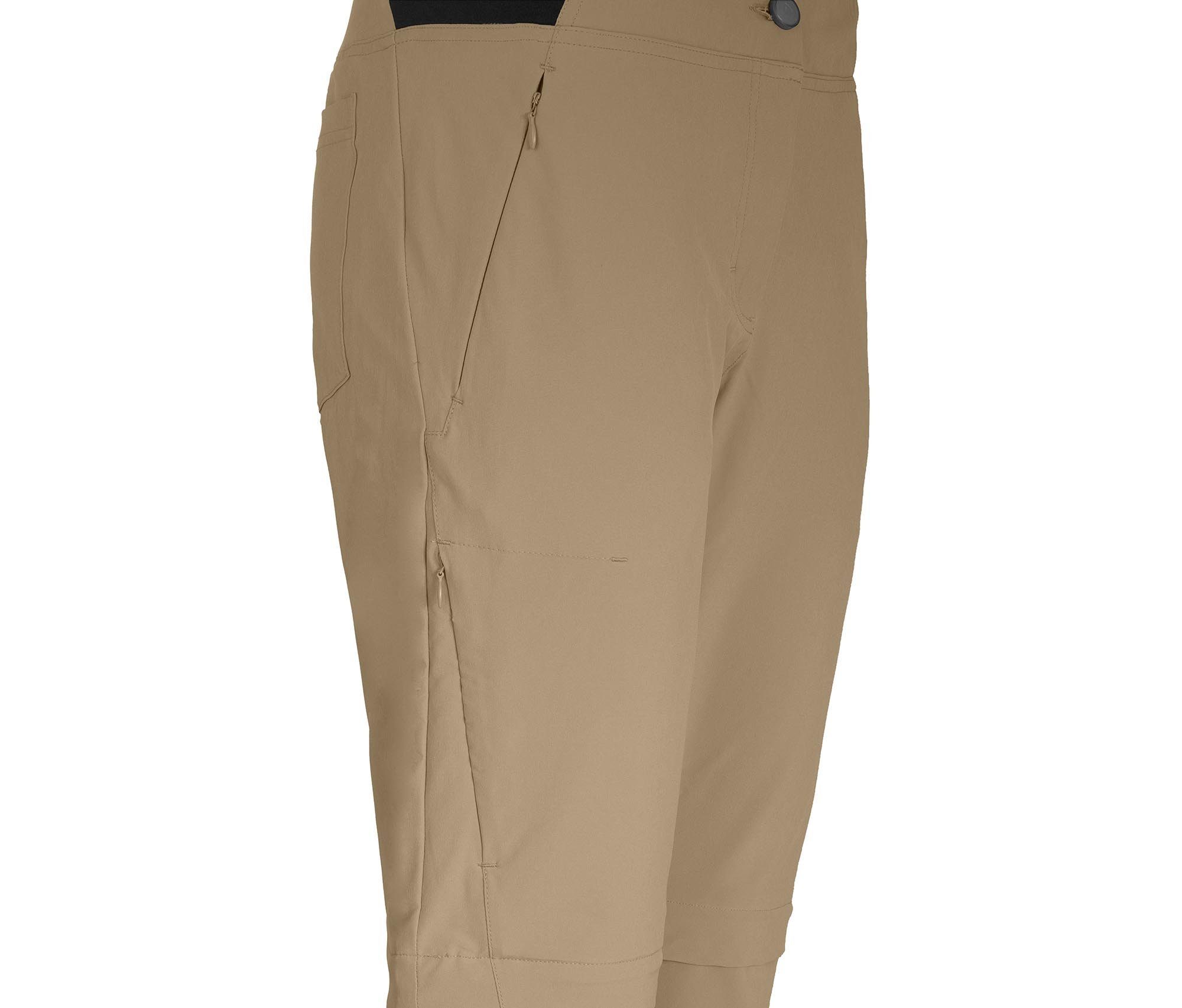 Bergson Zip-off-Hose AALBORG Vario Zipp-Off (slim) Damen Wanderhose, recycelt, elastisch, sportlich, Normalgrößen, beige