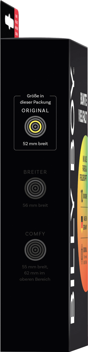 Kondome Bunte Vielfalt, Breite 52 mm, 10 St