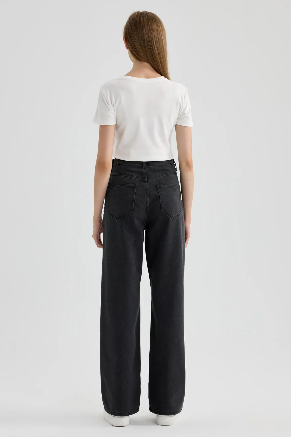 DeFacto  90er Jahre Weites Bein Hohe Taille Weites Bein Lange Jeanshose A8193ax23wn