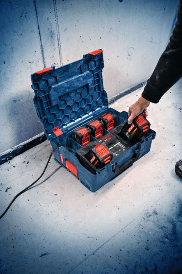 Bosch Blue Accessories 1600A02YG5 akkumulátortöltő EXAL18V2-320 akkumulátorok és töltő nélkül L-Boxx-ban