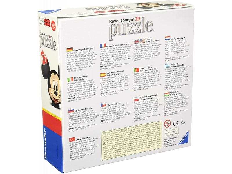 Puzzle 3D Ball 72 pièces - DS Mickey Mouse
