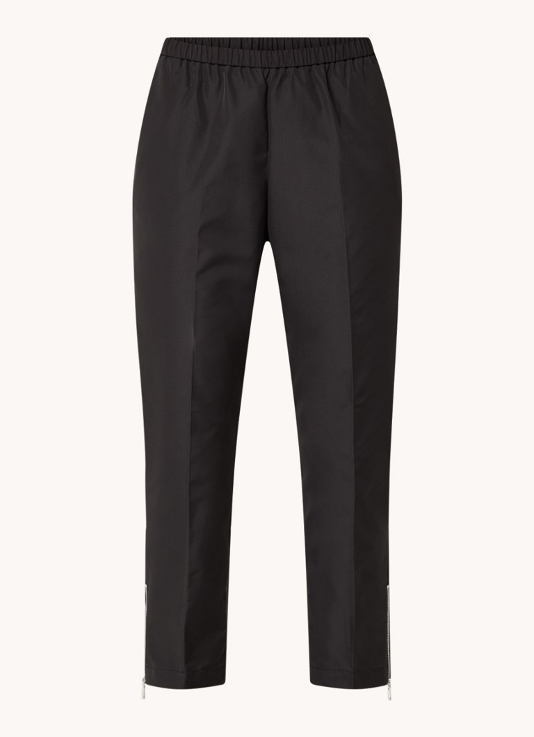 Max & Co After high waist slim fit cropped trousers with zipper detail