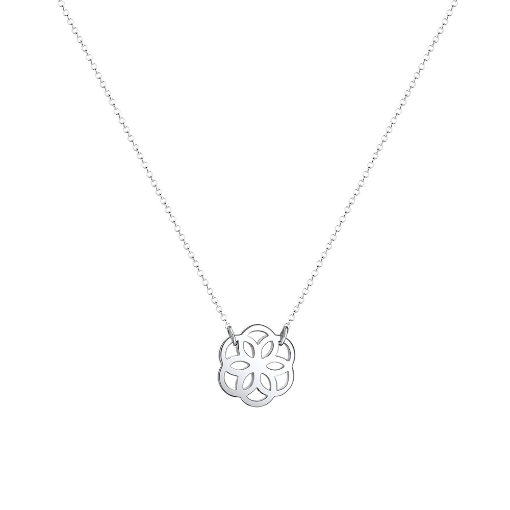 Elli Elli Collier Femme Fleur Floral - (925/1000) Argent Bijoux