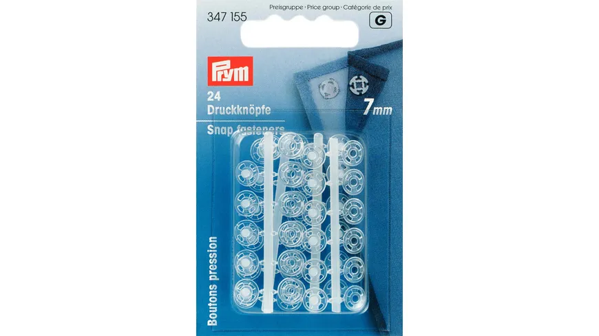 Prym Annähdruckknöpfe 7 mm transparent