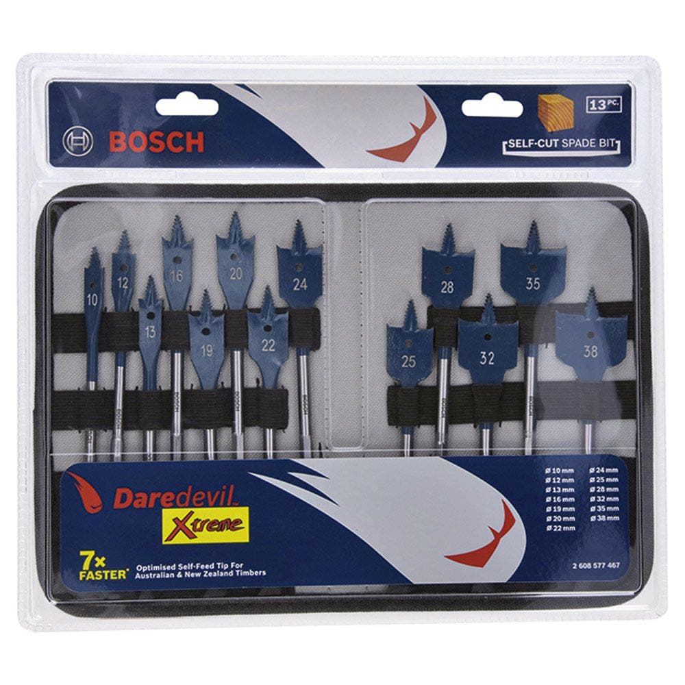 Conjunto de Brocas de Pá BOSCH 10-38 mm - DAREDEVIL XTREME - 13 peças 2608577467