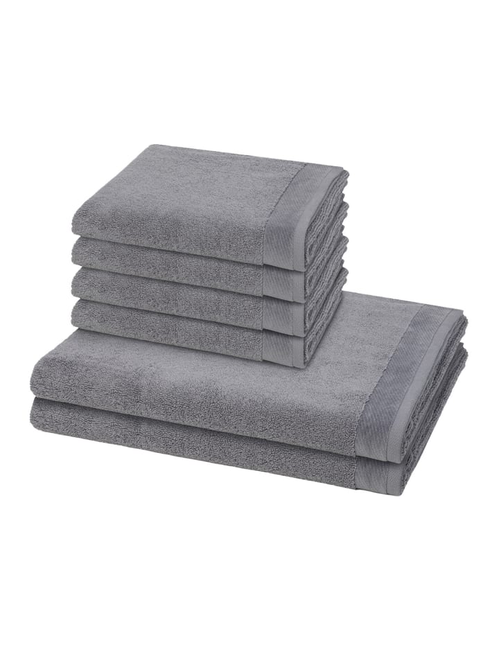 Möve 4 X Handtuch 2 X Duschtuch im Set Premium in Stone günstig kaufen 6