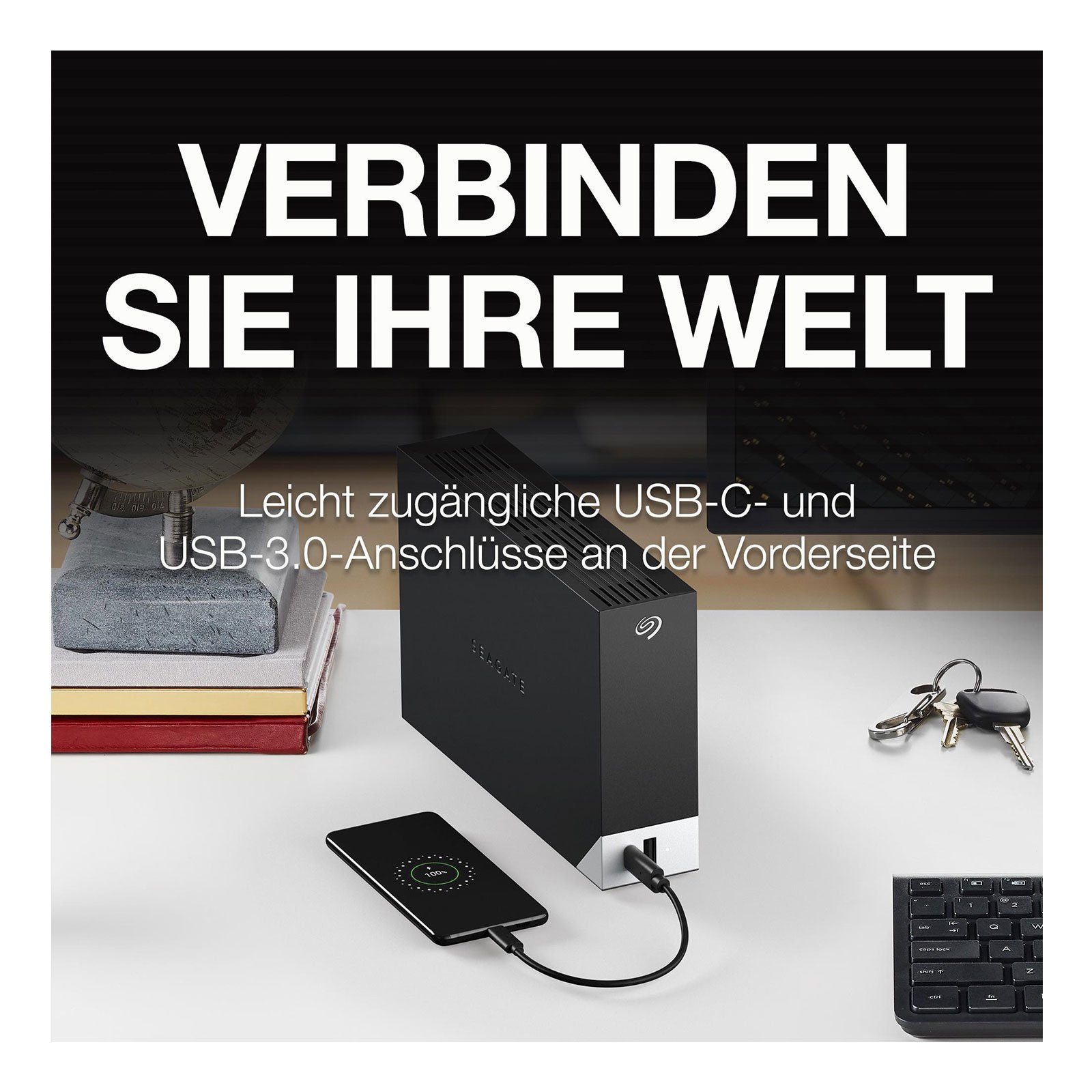 Seagate OneTouch HDD-Festplatte (8TB), Desktop Hub 8TB Externe HDD-Festplatte