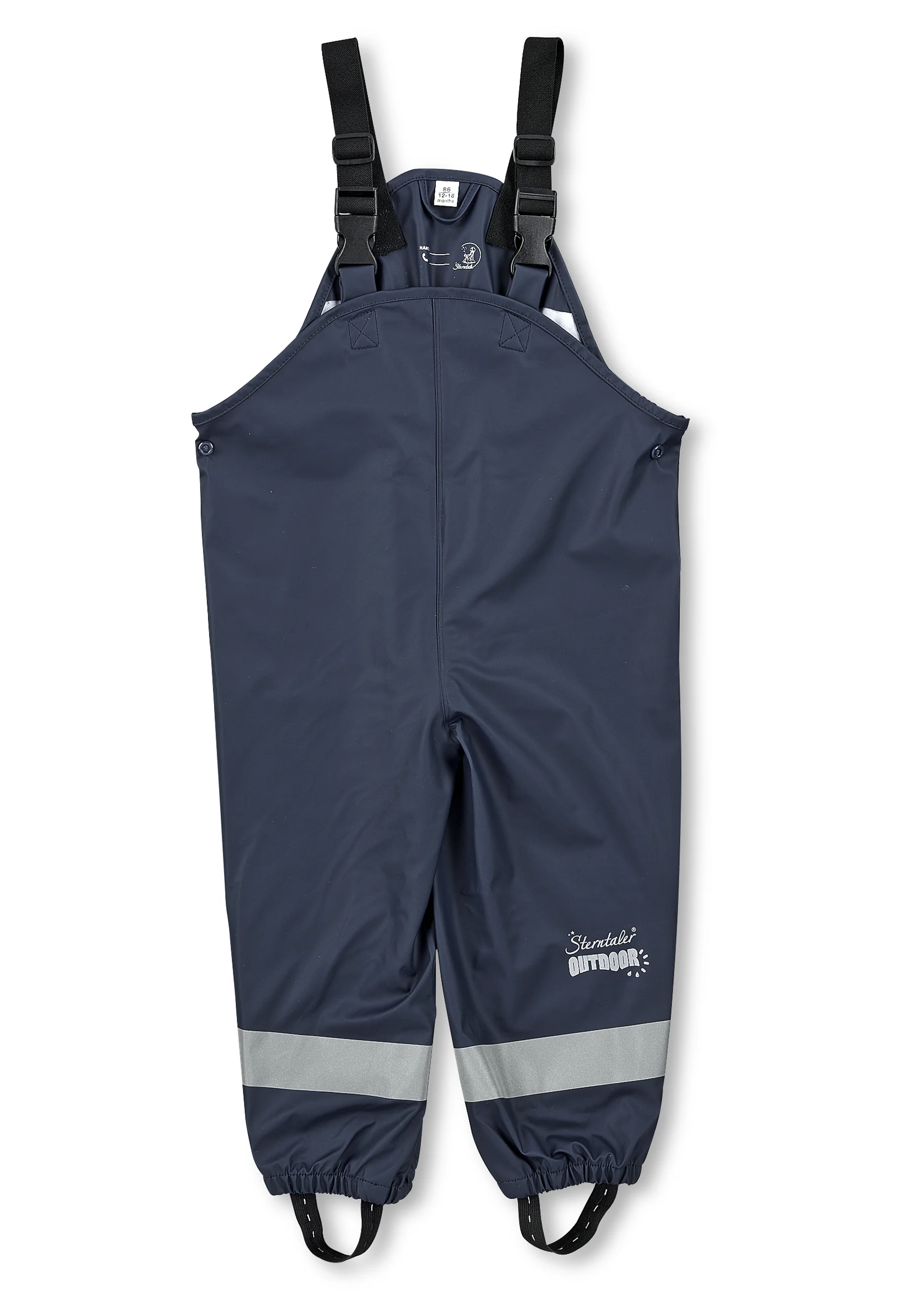 Regenträgerhose ungefüttert mit Reflektoren, uni