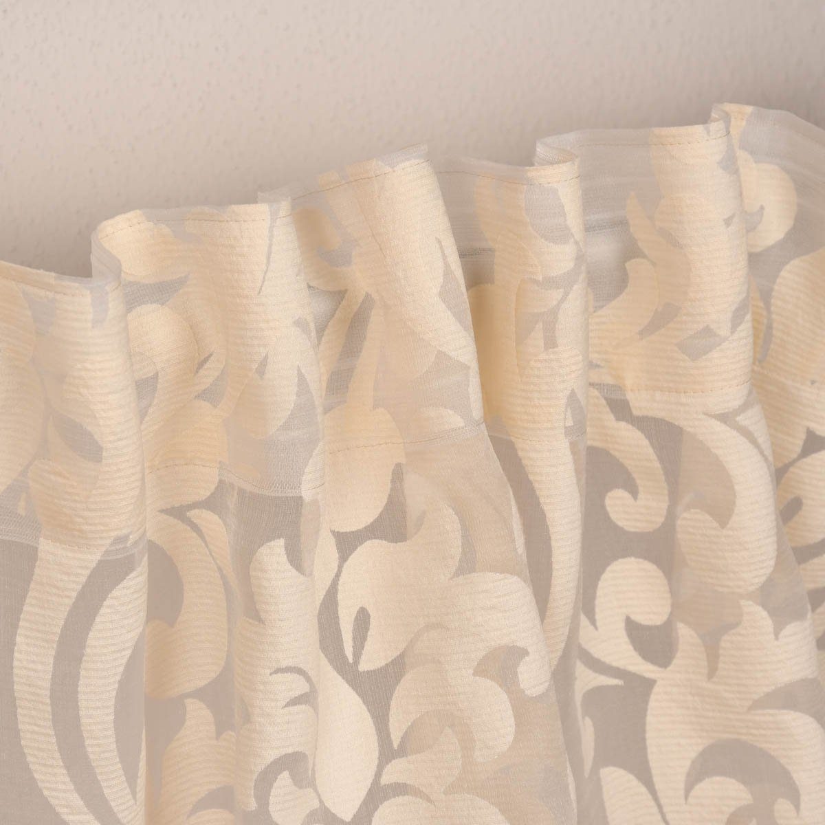 Meterware Rasch Textil Stores Ausbrenner Dali Ornamente beige 280cm, halbtransparent, Viskose, überbreit