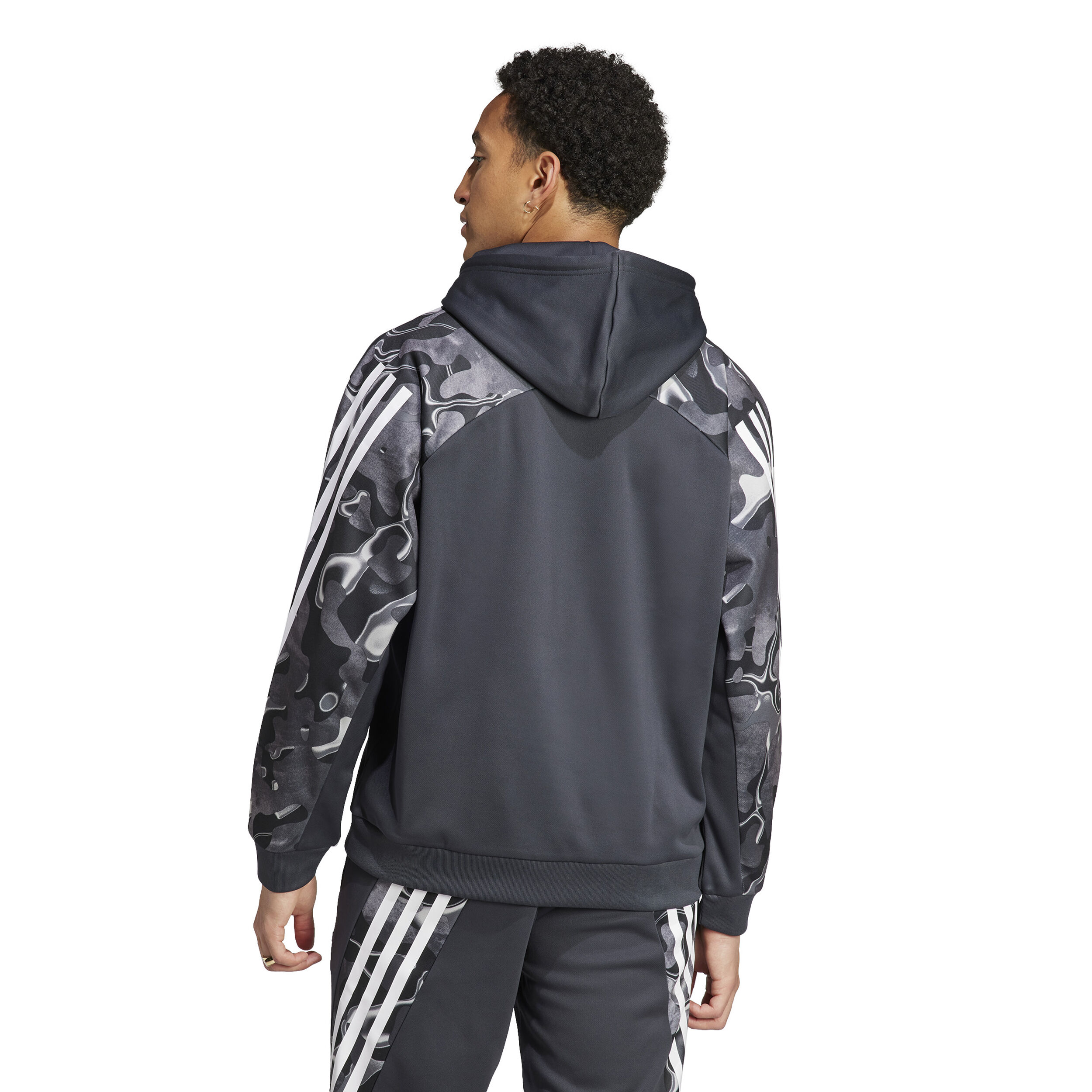 Future Icon AOP Hoody Herren - Schwarz, Weiß