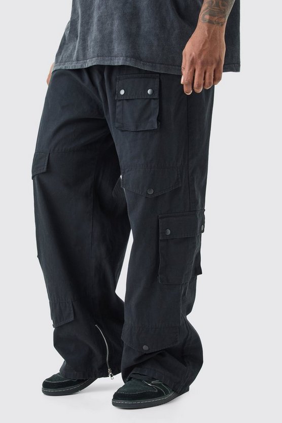 Plus lockere Cargohose mit elastischem Bund
